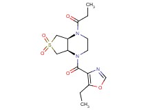 (4aS*,7aR*)-1-[(5-ethyl-1,3-oxazol-4-yl)carbonyl]-4-propionyloctahydrothieno[3,4-b]pyrazine 6,6-dioxide