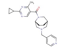 (1S*,5R*)-6-[(2-cyclopropyl-4-methyl-5-pyrimidinyl)carbonyl]-3-(4-pyridinylmethyl)-3,6-diazabicyclo[3.2.2]nonane