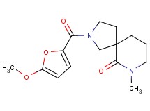 2-(5-methoxy-2-furoyl)-7-methyl-2,7-diazaspiro[4.5]decan-6-one