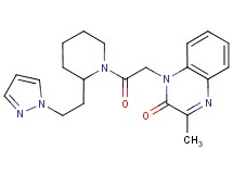 3-methyl-1-(2-oxo-2-{2-[2-(1H-pyrazol-1-yl)ethyl]piperidin-1-yl}ethyl)quinoxalin-2(1H)-one