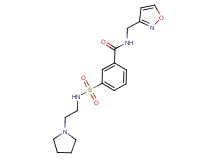 N-(isoxazol-3-ylmethyl)-3-{[(2-pyrrolidin-1-ylethyl)amino]sulfonyl}benzamide