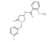 N-[1-(3-fluorobenzyl)-5-oxo-3-pyrrolidinyl]-2-(methylthio)benzamide