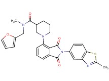 N-(2-furylmethyl)-N-methyl-1-[2-(2-methyl-1,3-benzothiazol-5-yl)-1,3-dioxo-2,3-dihydro-1H-isoindol-4-yl]-3-piperidinecarboxamide