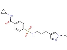 N-cyclopropyl-4-({[3-(1-methyl-1H-pyrazol-4-yl)propyl]amino}sulfonyl)benzamide