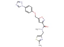N-methyl-N-[(2-methyl-1,3-thiazol-4-yl)methyl]-5-{[4-(1H-1,2,4-triazol-1-yl)phenoxy]methyl}-3-isoxazolecarboxamide