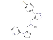 1-[5-(4-fluorophenyl)-1H-pyrazol-4-yl]-N-methyl-N-[(1-pyridin-3-yl-1H-pyrrol-2-yl)methyl]methanamine