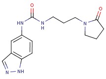 N-1H-indazol-5-yl-N'-[3-(2-oxopyrrolidin-1-yl)propyl]urea