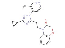4-{2-[3-cyclopropyl-1-(3-methylpyridin-4-yl)-1H-1,2,4-triazol-5-yl]ethyl}-2H-1,4-benzoxazin-3(4H)-one