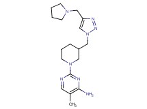 5-methyl-2-(3-{[4-(1-pyrrolidinylmethyl)-1H-1,2,3-triazol-1-yl]methyl}-1-piperidinyl)-4-pyrimidinamine bis(trifluoroacetate)