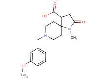 8-(3-methoxybenzyl)-1-methyl-2-oxo-1,8-diazaspiro[4.5]decane-4-carboxylic acid