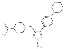 1-{[3-(4-cyclohexylphenyl)-1-methyl-1H-pyrazol-4-yl]methyl}-4-piperidinecarboxamide