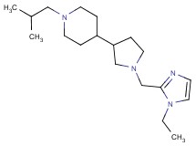 4-{1-[(1-ethyl-1H-imidazol-2-yl)methyl]-3-pyrrolidinyl}-1-isobutylpiperidine
