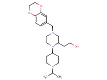 2-[4-(2,3-dihydro-1,4-benzodioxin-6-ylmethyl)-1-(1-isopropyl-4-piperidinyl)-2-piperazinyl]ethanol