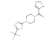 1-(1H-1,2,3-triazol-5-ylcarbonyl)-4-[5-(trifluoromethyl)-1,3,4-thiadiazol-2-yl]piperazine