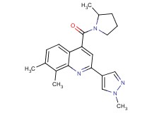 7,8-dimethyl-2-(1-methyl-1H-pyrazol-4-yl)-4-[(2-methylpyrrolidin-1-yl)carbonyl]quinoline