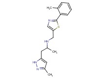 N-{[2-(2-methylphenyl)-1,3-thiazol-5-yl]methyl}-1-(3-methyl-1H-pyrazol-5-yl)propan-2-amine