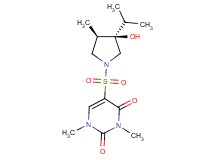 5-{[(3R*,4R*)-3-hydroxy-3-isopropyl-4-methyl-1-pyrrolidinyl]sulfonyl}-1,3-dimethyl-2,4(1H,3H)-pyrimidinedione