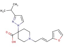 1-[(2E)-3-(2-furyl)prop-2-en-1-yl]-4-(3-isopropyl-1H-pyrazol-1-yl)piperidine-4-carboxylic acid