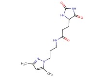 N-[3-(3,5-dimethyl-1H-pyrazol-1-yl)propyl]-3-(2,5-dioxo-4-imidazolidinyl)propanamide