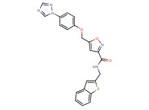 N-(1-benzothien-2-ylmethyl)-5-{[4-(1H-1,2,4-triazol-1-yl)phenoxy]methyl}-3-isoxazolecarboxamide