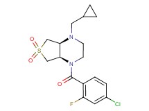 (4aS*,7aR*)-1-(4-chloro-2-fluorobenzoyl)-4-(cyclopropylmethyl)octahydrothieno[3,4-b]pyrazine 6,6-dioxide