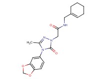 2-[4-(1,3-benzodioxol-5-yl)-3-methyl-5-oxo-4,5-dihydro-1H-1,2,4-triazol-1-yl]-N-(1-cyclohexen-1-ylmethyl)acetamide