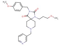 3-(4-methoxybenzyl)-1-(3-methoxypropyl)-8-(3-pyridinylmethyl)-1,3,8-triazaspiro[4.5]decane-2,4-dione