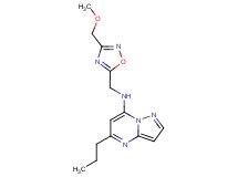N-{[3-(methoxymethyl)-1,2,4-oxadiazol-5-yl]methyl}-5-propylpyrazolo[1,5-a]pyrimidin-7-amine