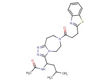 N-(1-{7-[3-(1,3-benzothiazol-2-yl)propanoyl]-6,7,8,9-tetrahydro-5H-[1,2,4]triazolo[4,3-d][1,4]diazepin-3-yl}-3-methylbutyl)acetamide