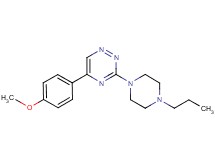 5-(4-methoxyphenyl)-3-(4-propyl-1-piperazinyl)-1,2,4-triazine