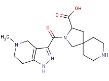 2-[(5-methyl-4,5,6,7-tetrahydro-1H-pyrazolo[4,3-c]pyridin-3-yl)carbonyl]-2,8-diazaspiro[4.5]decane-3-carboxylic acid