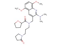 N-{[2-(dimethylamino)-5,8-dimethoxy-3-quinolinyl]methyl}-N-[3-(2-oxo-1-pyrrolidinyl)propyl]tetrahydro-2-furancarboxamide