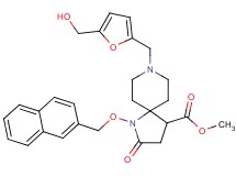 methyl 8-{[5-(hydroxymethyl)-2-furyl]methyl}-1-(2-naphthylmethoxy)-2-oxo-1,8-diazaspiro[4.5]decane-4-carboxylate