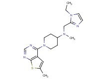 N-[(1-ethyl-1H-imidazol-2-yl)methyl]-N-methyl-1-(6-methylthieno[2,3-d]pyrimidin-4-yl)piperidin-4-amine