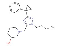 1-{[1-butyl-3-(1-phenylcyclopropyl)-1H-1,2,4-triazol-5-yl]methyl}piperidin-3-ol