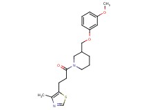 3-[(3-methoxyphenoxy)methyl]-1-[3-(4-methyl-1,3-thiazol-5-yl)propanoyl]piperidine