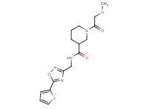 1-(methoxyacetyl)-N-{[5-(2-thienyl)-1,2,4-oxadiazol-3-yl]methyl}-3-piperidinecarboxamide