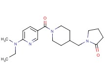 1-{[1-({6-[ethyl(methyl)amino]-3-pyridinyl}carbonyl)-4-piperidinyl]methyl}-2-pyrrolidinone