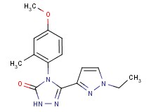 5-(1-ethyl-1H-pyrazol-3-yl)-4-(4-methoxy-2-methylphenyl)-2,4-dihydro-3H-1,2,4-triazol-3-one
