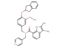 N-[4-(2,3-dihydro-1H-inden-2-yloxy)-3-methoxybenzyl]-2,3-dimethyl-N-(4-pyridinylmethyl)-1H-indole-7-carboxamide