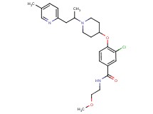 3-chloro-N-(2-methoxyethyl)-4-({1-[1-methyl-2-(5-methyl-2-pyridinyl)ethyl]-4-piperidinyl}oxy)benzamide