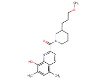 2-{[3-(3-methoxypropyl)-1-piperidinyl]carbonyl}-5,7-dimethyl-8-quinolinol