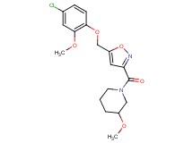 1-({5-[(4-chloro-2-methoxyphenoxy)methyl]-3-isoxazolyl}carbonyl)-3-methoxypiperidine
