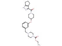 ethyl 4-(3-{[1-(1,4,5,6-tetrahydrocyclopenta[c]pyrazol-3-ylcarbonyl)-4-piperidinyl]oxy}benzyl)-1-piperazinecarboxylate