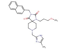 1-(3-methoxypropyl)-8-[(4-methyl-1H-imidazol-2-yl)methyl]-3-(2-naphthylmethyl)-1,3,8-triazaspiro[4.5]decane-2,4-dione