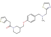 N-methyl-1-(1,3-thiazol-2-yl)-N-(4-{[1-(3-thienylacetyl)-3-piperidinyl]methoxy}benzyl)methanamine