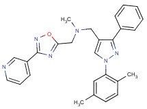 1-[1-(2,5-dimethylphenyl)-3-phenyl-1H-pyrazol-4-yl]-N-methyl-N-{[3-(3-pyridinyl)-1,2,4-oxadiazol-5-yl]methyl}methanamine