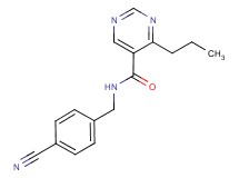 N-(4-cyanobenzyl)-4-propylpyrimidine-5-carboxamide