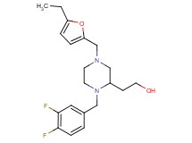 2-{1-(3,4-difluorobenzyl)-4-[(5-ethyl-2-furyl)methyl]-2-piperazinyl}ethanol