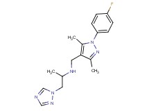 N-{[1-(4-fluorophenyl)-3,5-dimethyl-1H-pyrazol-4-yl]methyl}-1-(1H-1,2,4-triazol-1-yl)propan-2-amine